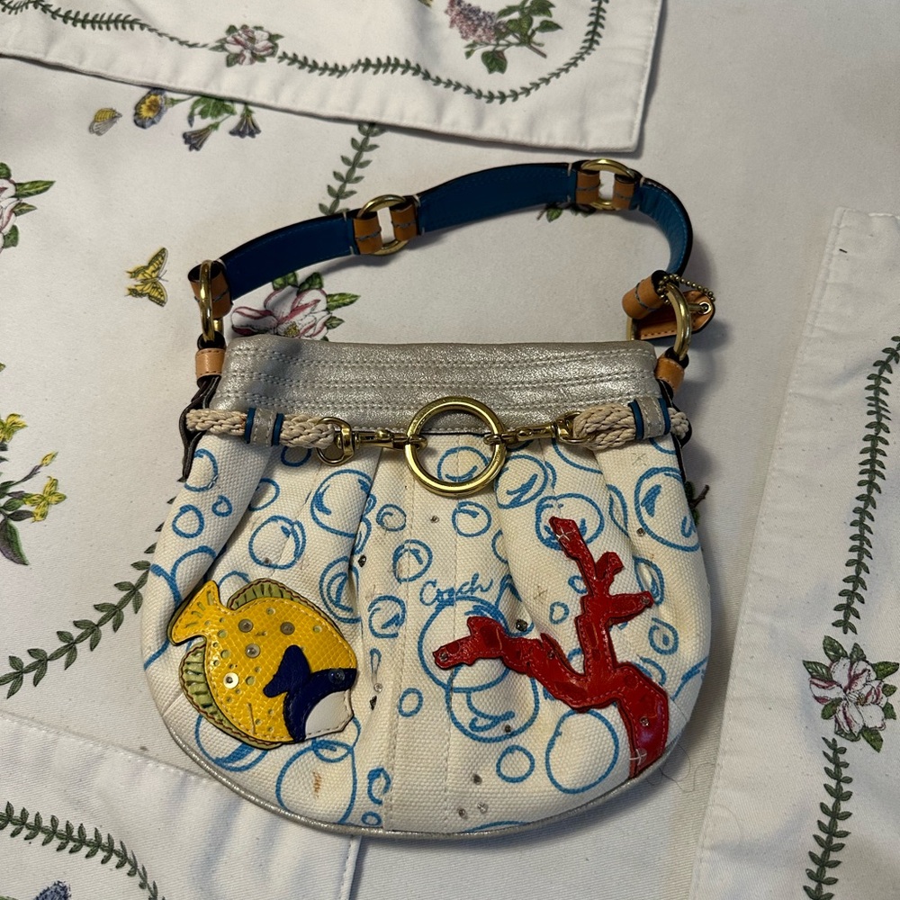 Coach mini purse. From the bubbles fish and coral series